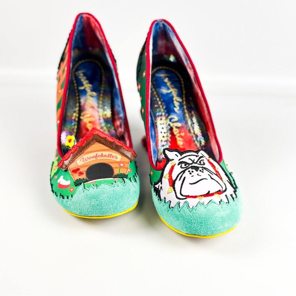 Irregular Choice “Top Dog” Bulldog & Beagle Heels – Sculpted Puppy Heel Design - Picture 7 of 9